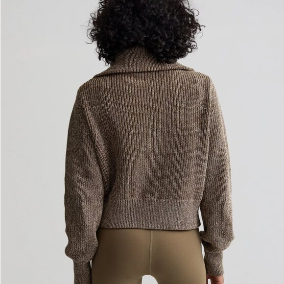 Varley Brown Half-Zip Sweater - Picture 2 of 6